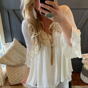 Bohemian Lace Tunic Blouse